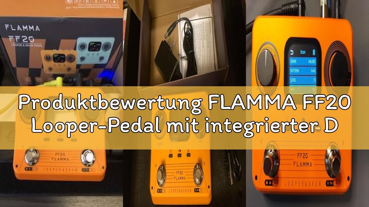 Produktbewertung FLAMMA FF20 Looper-Pedal mit integrierter Drum-Maschine &ndash; 300 Min Stereo-Aufnahme,