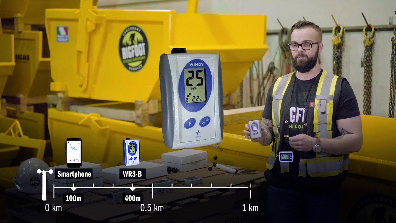 NAVIS WR3 B Wireless Anemometer from the Bigfoot Crane Company