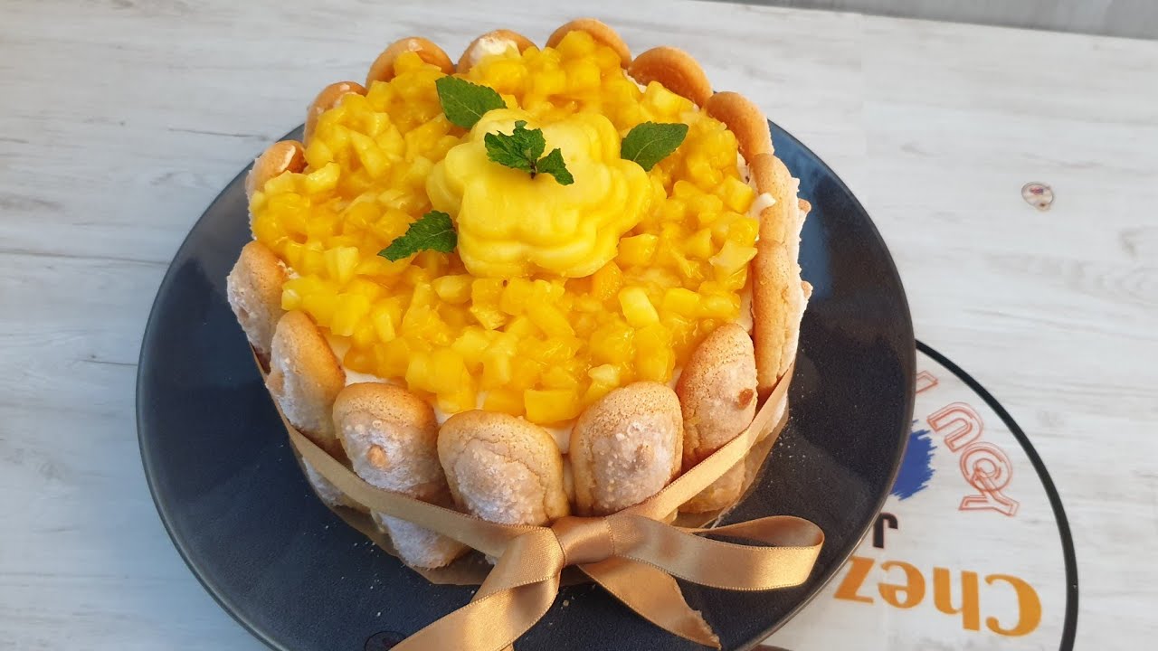 HOW TO MAKE EASY NO BAKE MANGO CHARLOTTE//FACILE CHARLOTTE A LA MANGUE