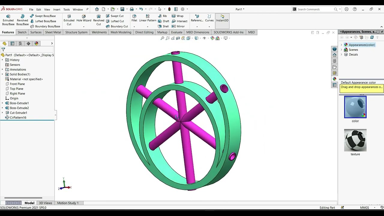 SolidWorks Tutorial for beginners Exercise 7