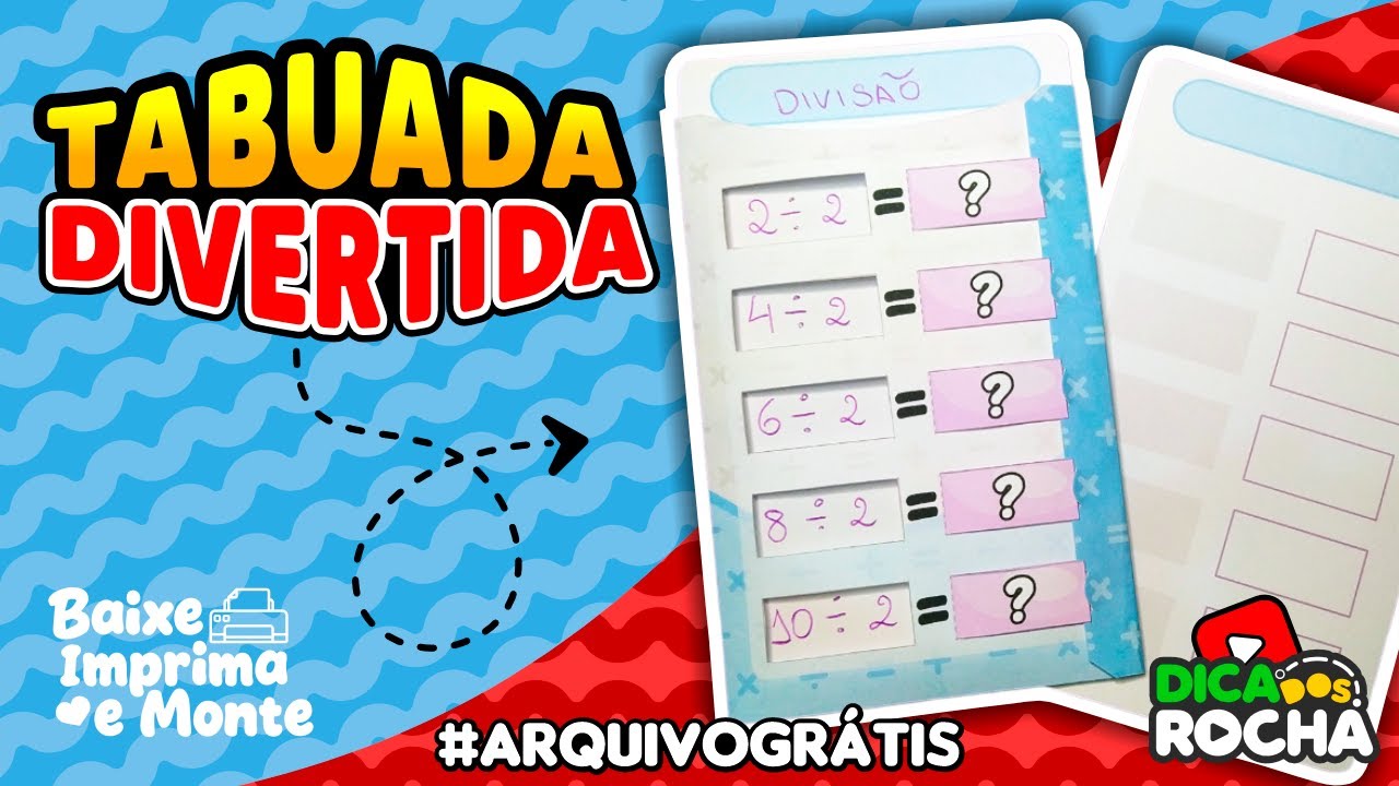 COMO ENSINAR A TABUADA DE FORMA DIVERTIDA - @dicadosrocha | #diy