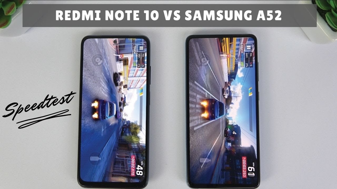 Samsung Galaxy A52 vs Xiaomi Redmi Note 10 | Fingerprint Test, SpeedTest, Camera Comparison