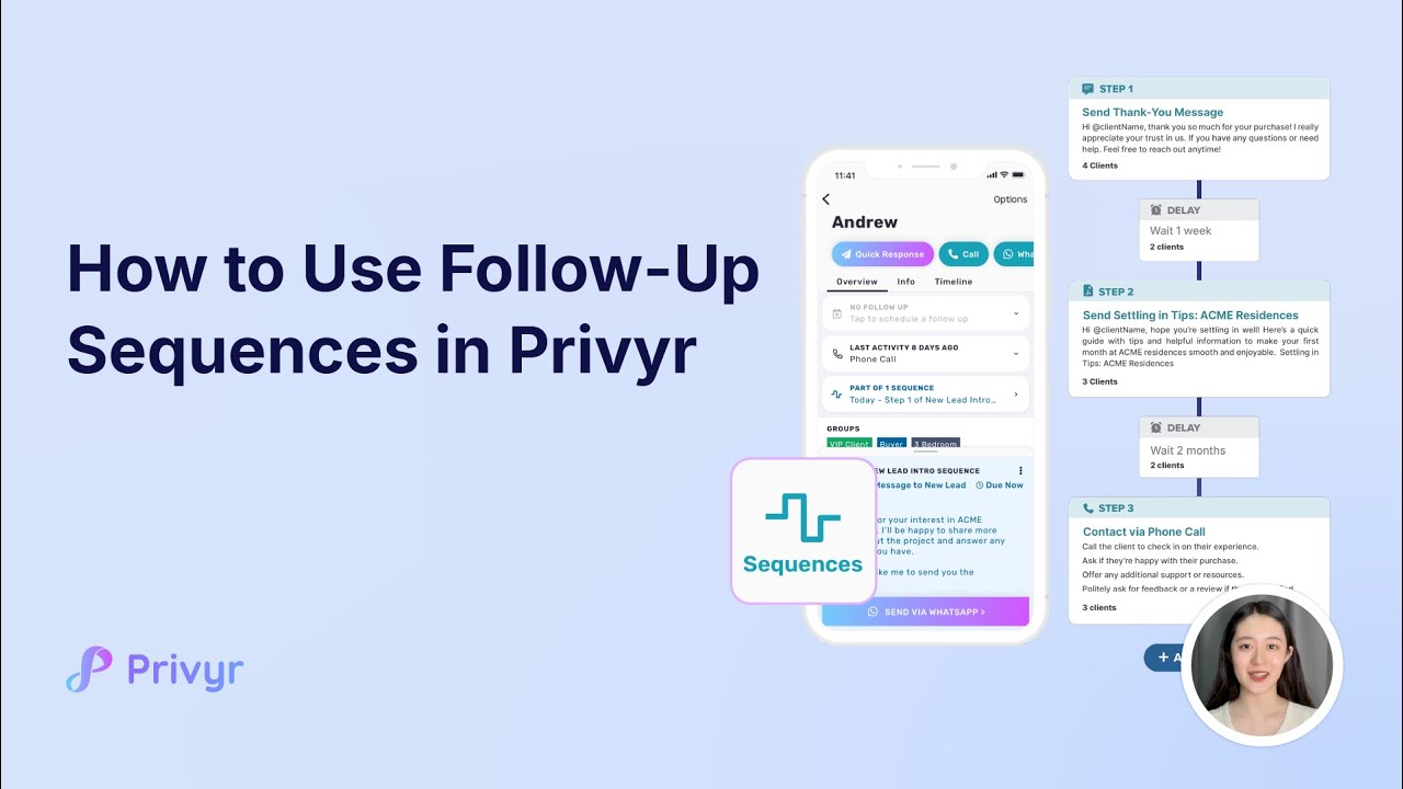 How to Use Follow-Up Sequences | Privyr Tutorial