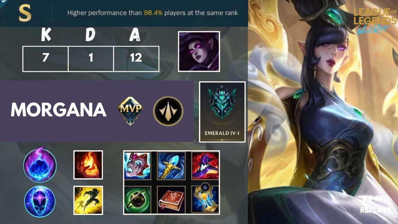 Lunar Empress Morgana Mid vs Brand - [NA] Emerald - Patch 6.2 [Wild Rift]