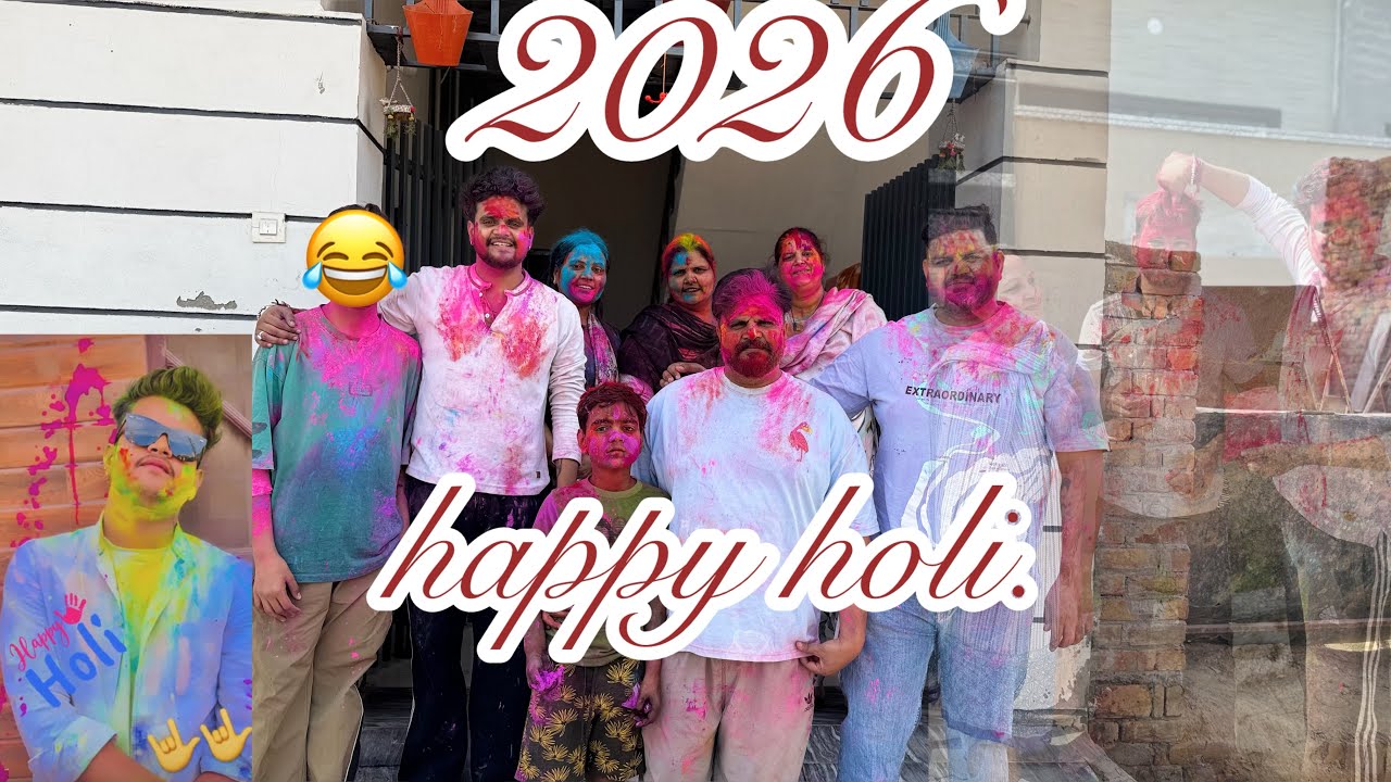  happy holi. 2026. 🌈🎨🫟.  guys  . happy.  holi 🌈🫟 bathinda. ki holi 😂😂🩷❤️