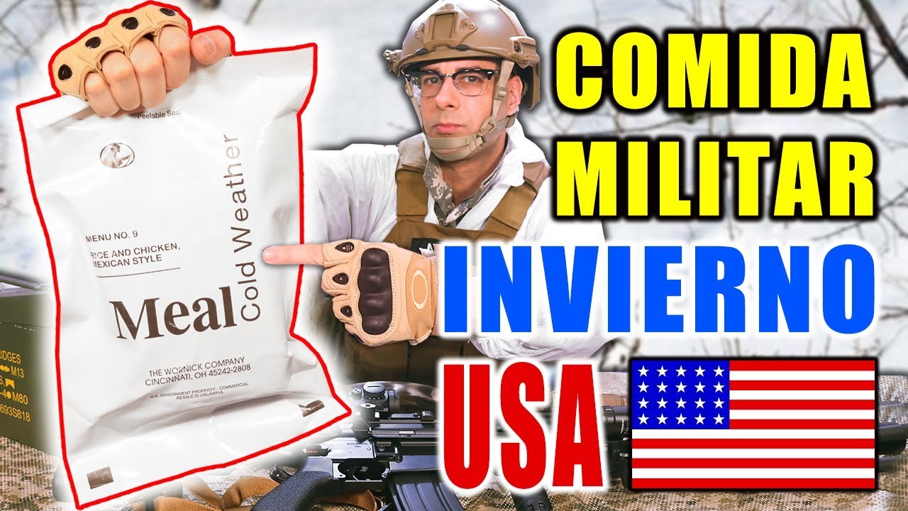 Probando COMIDA MILITAR INVIERNO ESTADOS UNIDOS | MRE USA Cold Weather Menu 9 estilo mexicana