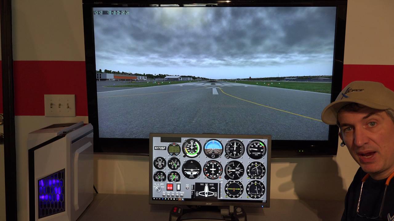 Dual Display XForcePC System Running X Plane
