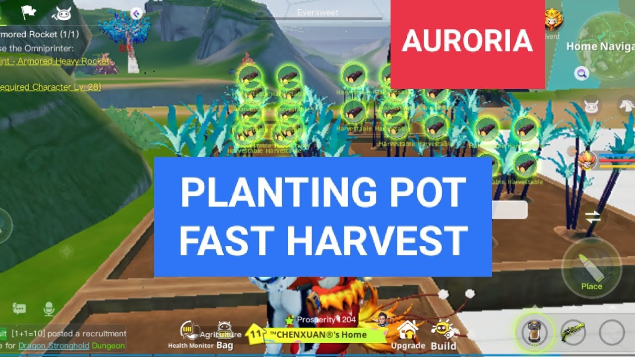 AURORIA: SGP005 - PLANTING POT HOW TO FAST HARVEST #auroria #harvest #plants #farmer