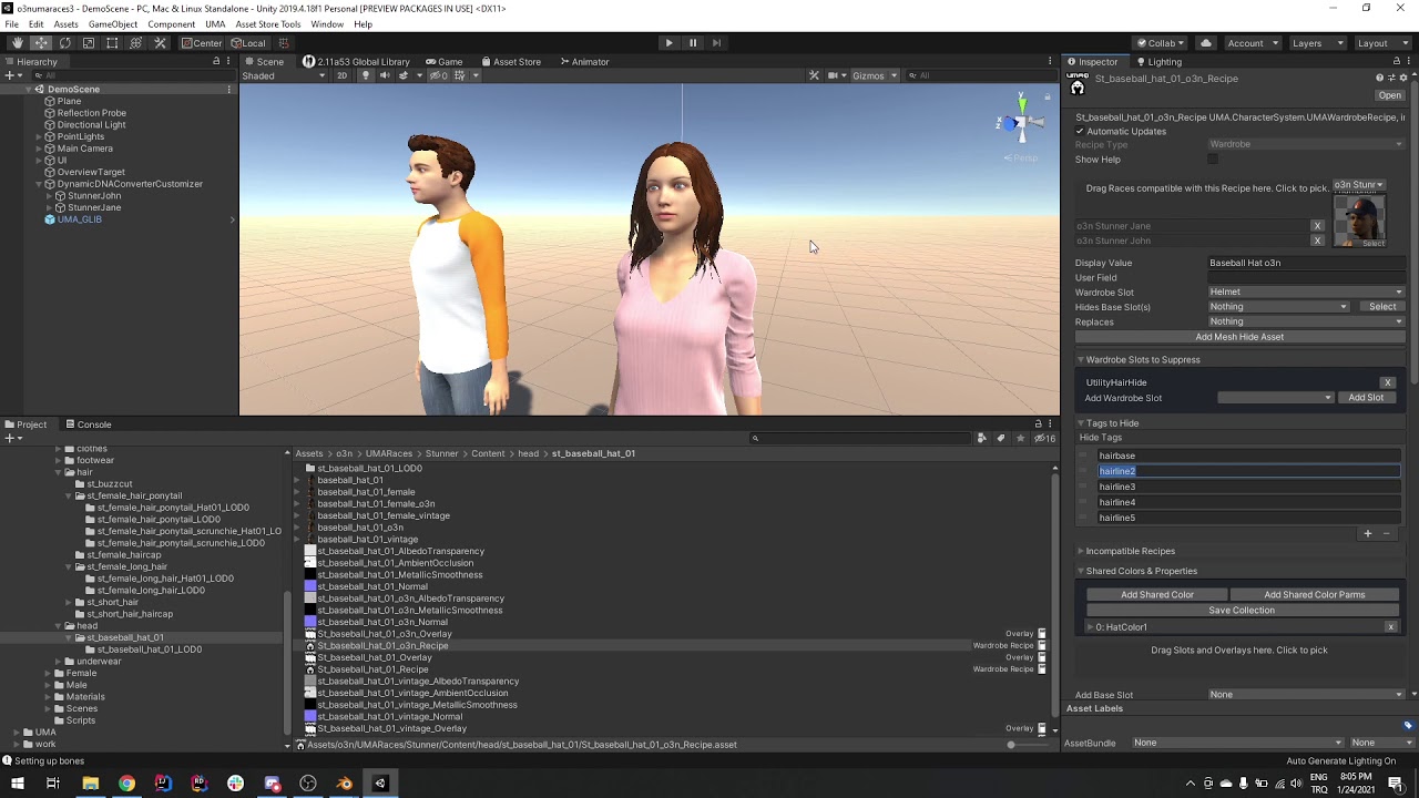 Stunner Jane & John Hats and Hair: Slot Hiding by Tags Explained