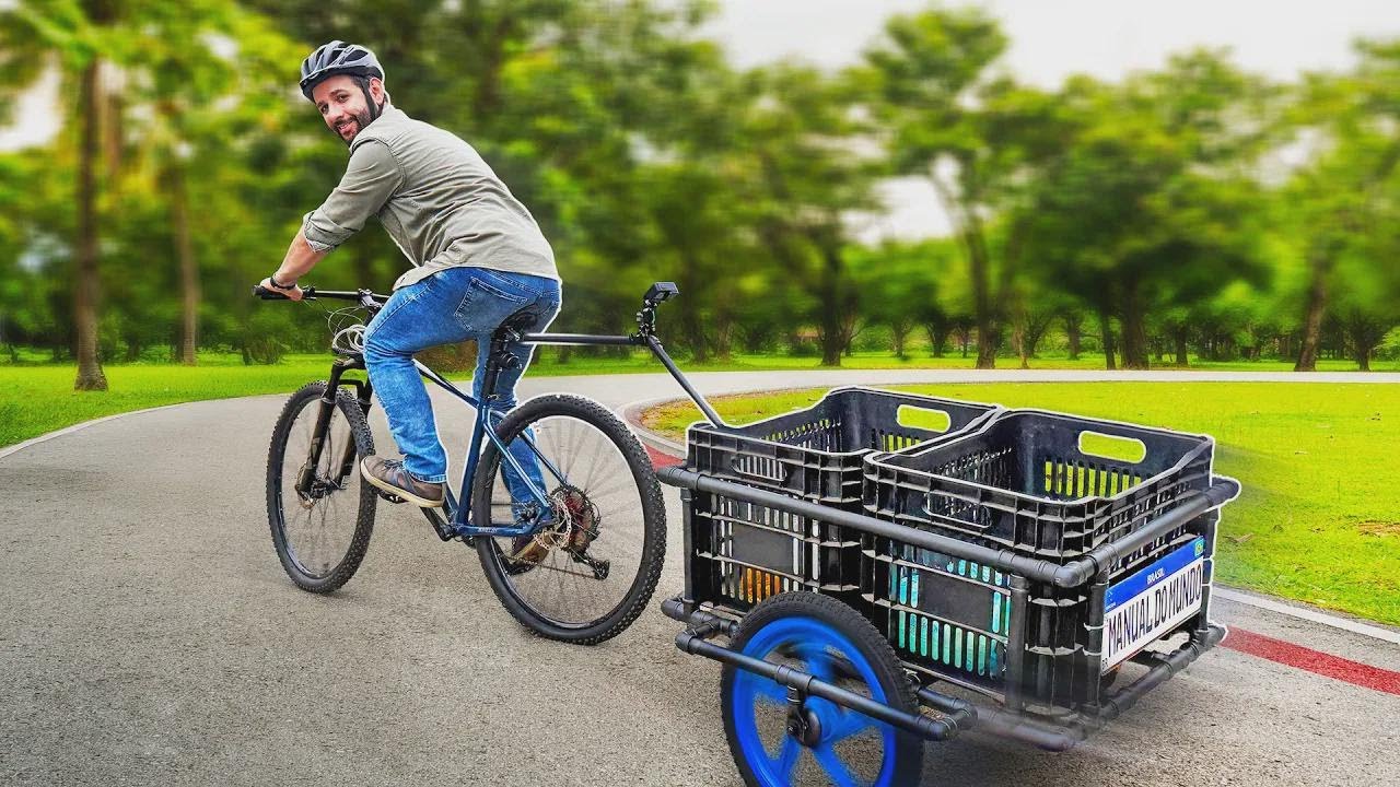 Cum îți faci singur o remorcă din țevi PVC pentru bicicletă!