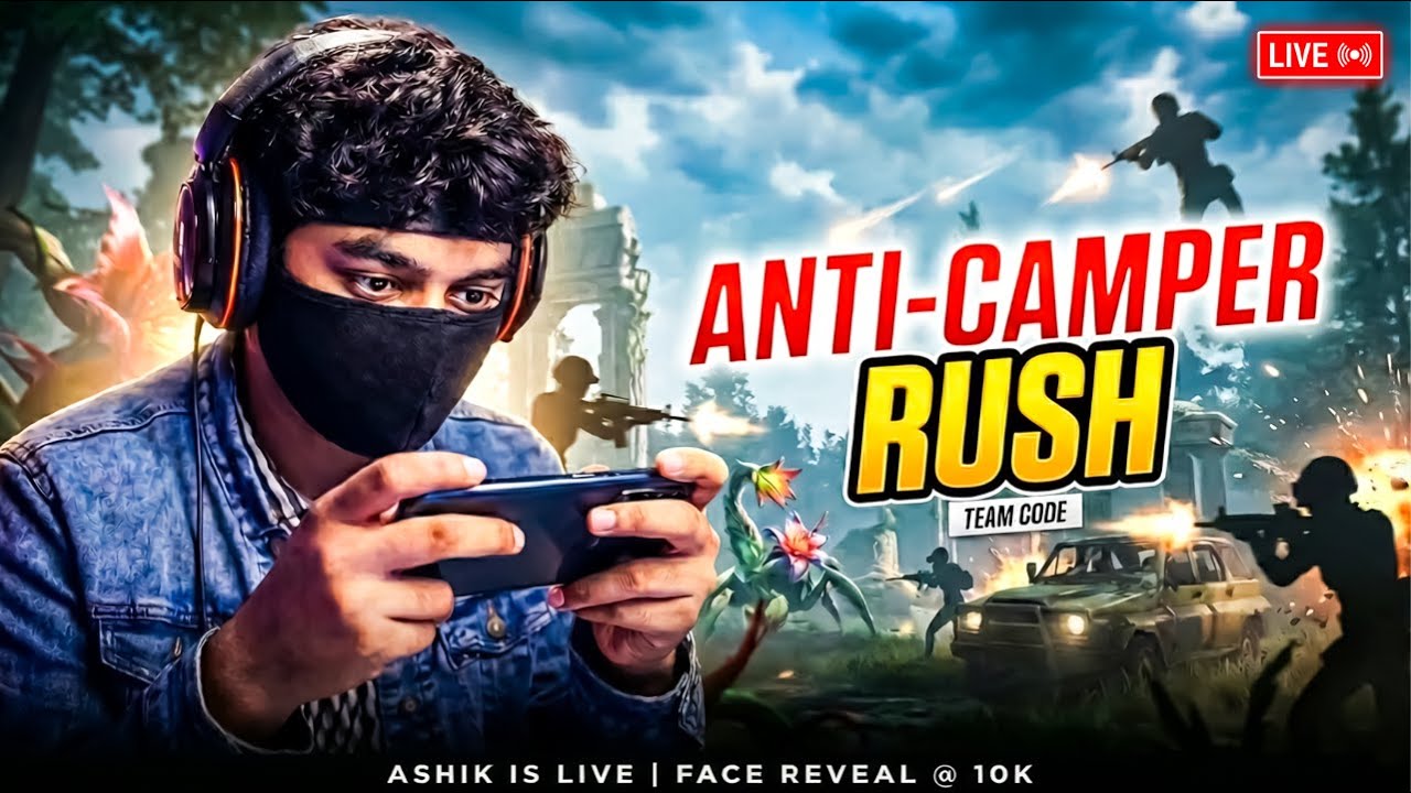 🔴 BGMI LIVE 4.2 🔥 Conqueror Rank Lobby | Team Code | ASHIK is LIVE