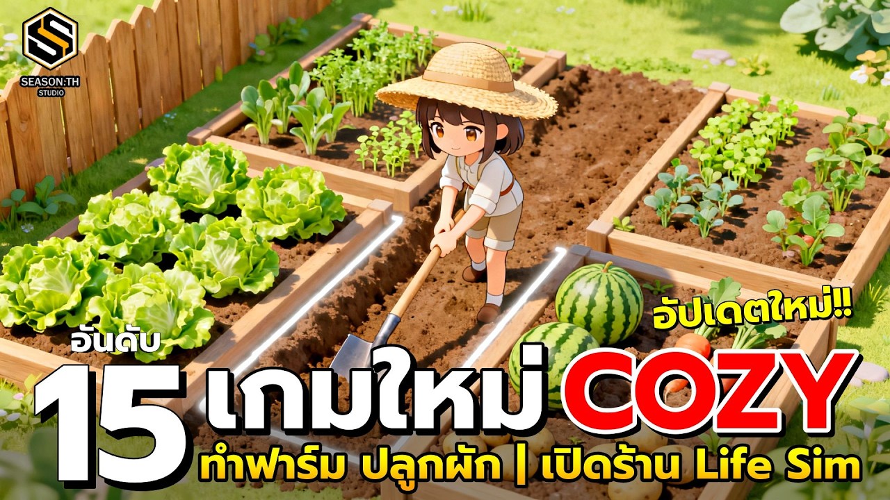 15 อันดับ เกมทำฟาร์ม ปลูกผัก & เปิดร้าน Life Sim | COZY เกมใหม่มาแรง ในปี 2026 | PC GAME