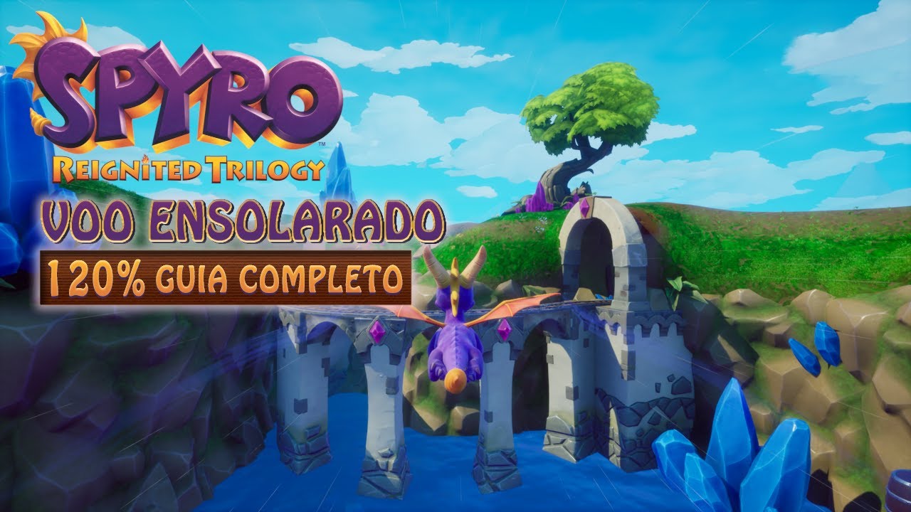 Spyro The Dragon 120% - VOO ENSOLARADO (SUNNY FLIGHT) Todos os Objetivos