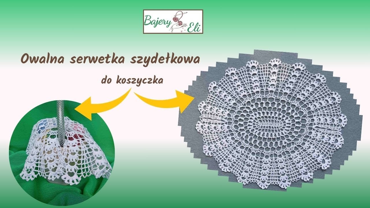 #szydełkowaniebajeryeli Owalna Serwetka Do Koszyczka Wzór Nr 1  /Doily Crochet