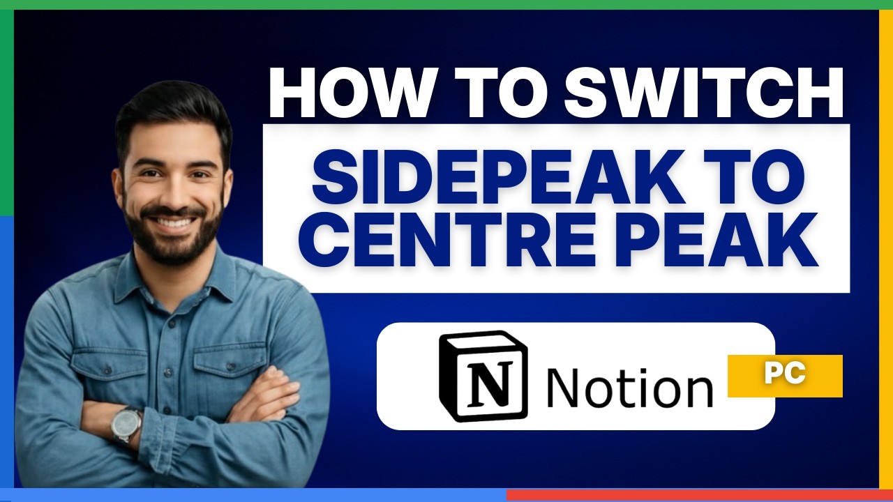 How to switch between side peak and centre peak on Notion PC[FULL GUIDE]