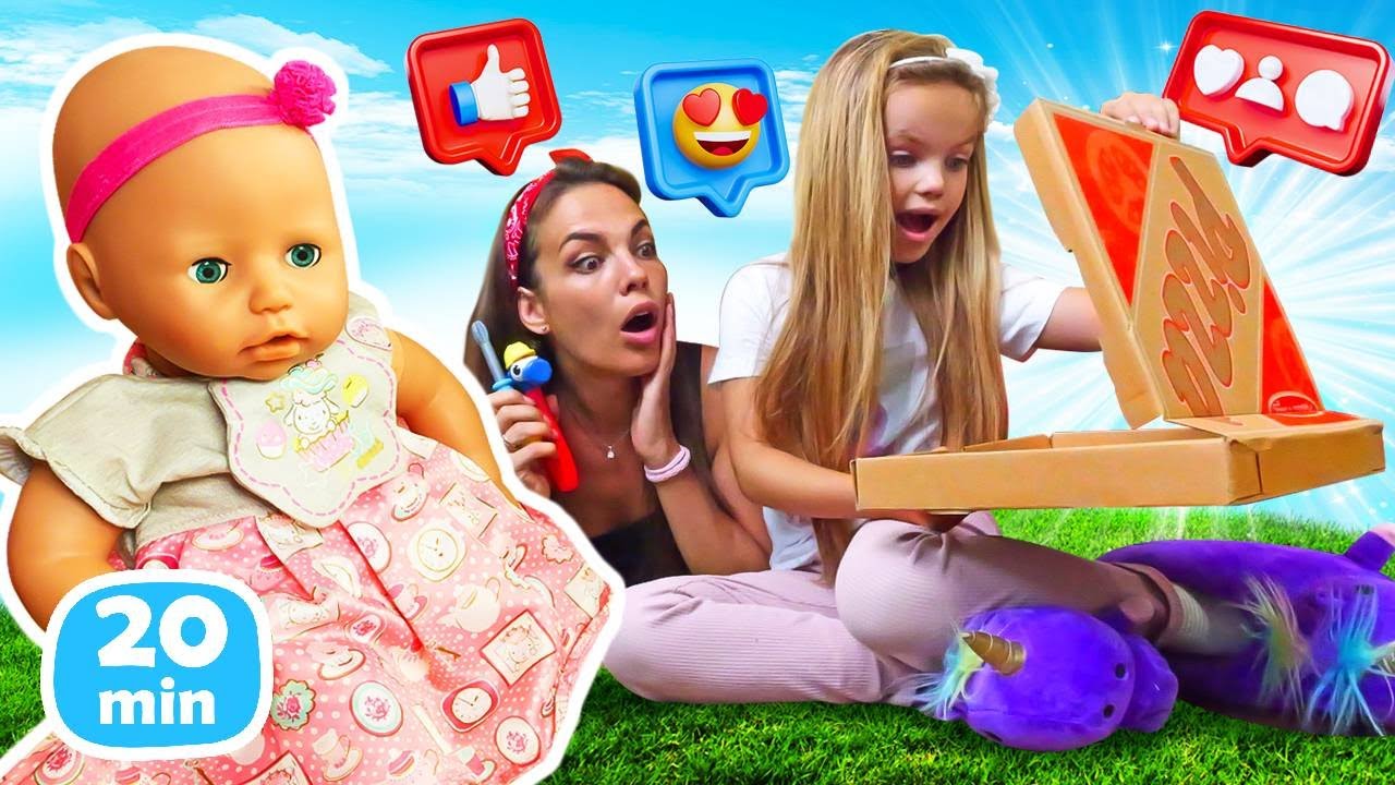 El repartidor de pizzas llega un poco tarde... ¡Maya y Lina están esperando!