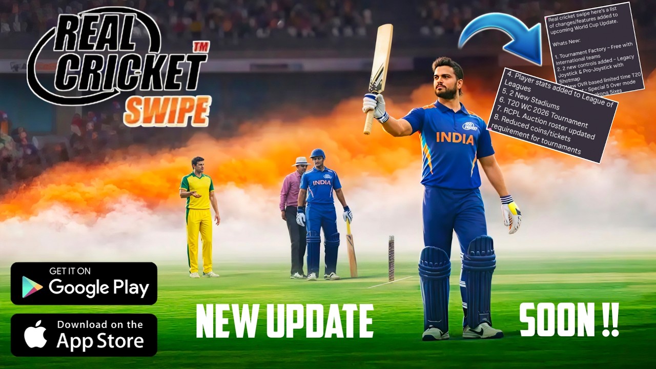 Real Cricket Swipe New Update Coming Soon ! New Tournament & New Controls ! Update In Tamil