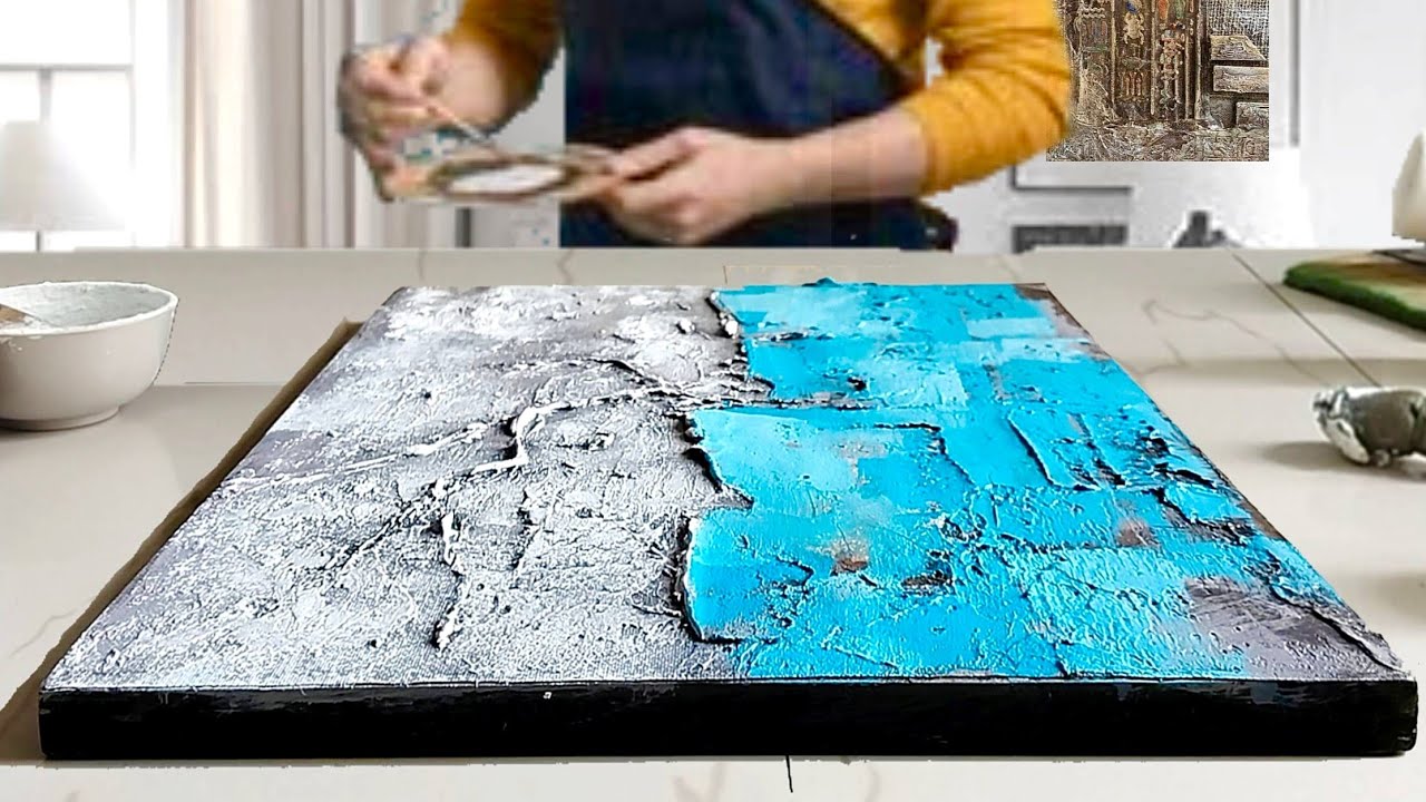 Acrylic Whispers: Textured Abstracts with Earthy-Tone Art