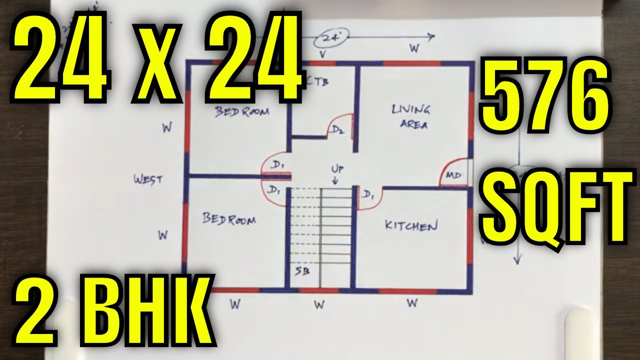 24 x 24 GHAR KA NAKSHA | 24X24 MAKAN KA NAKSHA | 24X24 HOUSE PLAN DESIGN | 24X24 HOME PLAN