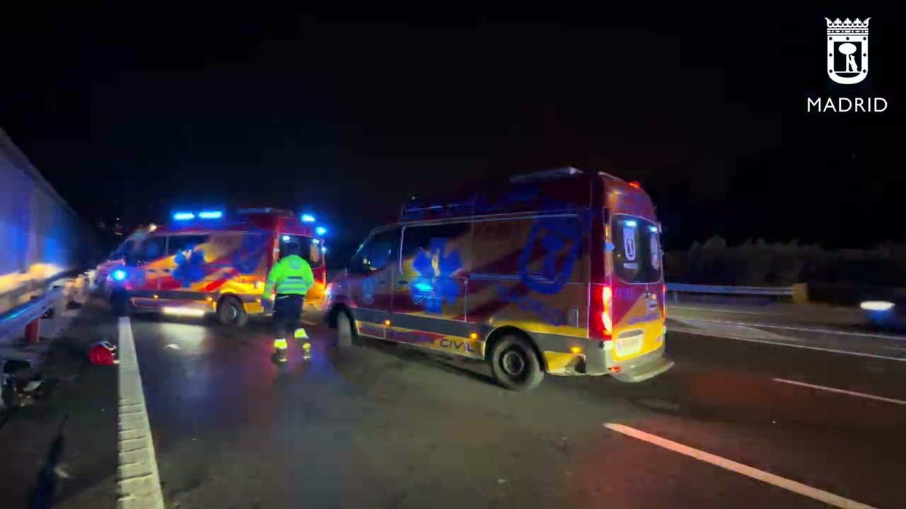 Accidente moto M30 km2,900, Chamartín. 17dic24
