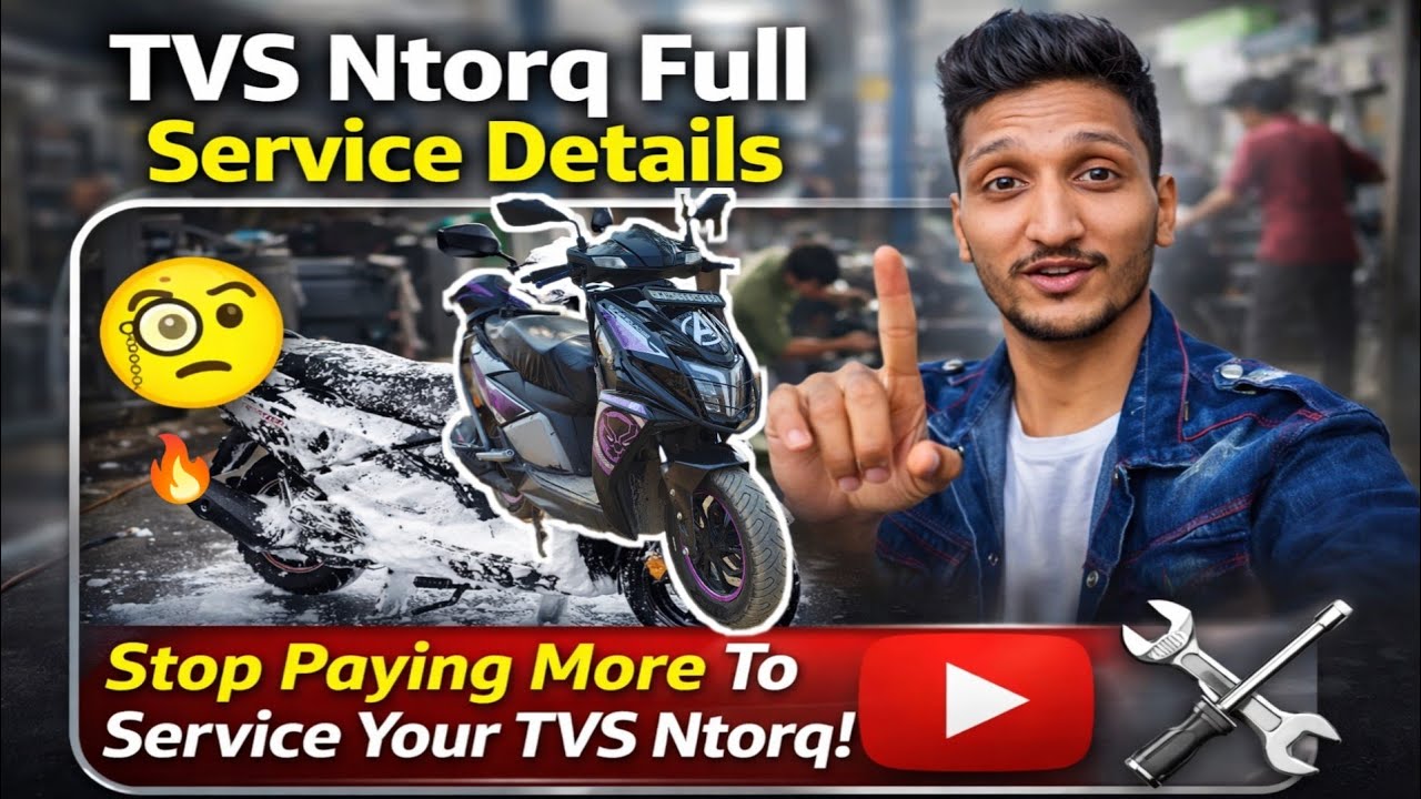TVS Ntorq BS6 || Full Servicing Details🔥