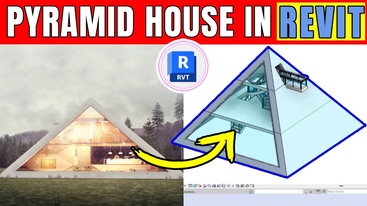 Как смоделировать современный дом-пирамиду в Revit | Шаг за шагом