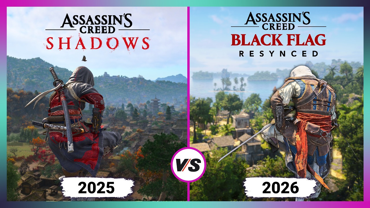 AC Black Flag Resynced vs AC Shadows | Deep Dive Comparison