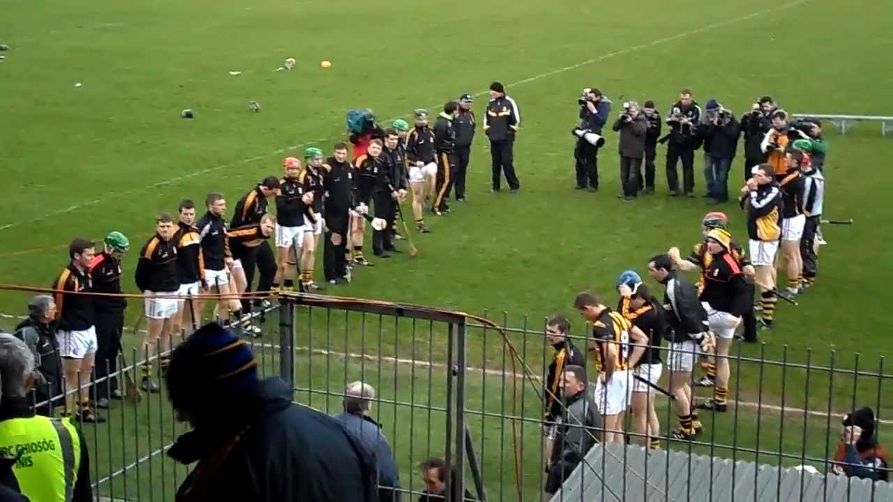 Clare v Kilkenny GAA Hurling: Kilkenny form the guard of honour for the All Ireland Champions