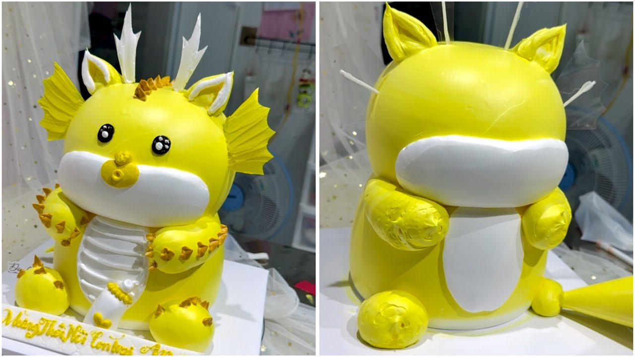Làm bánh kem Rồng 3D cận cảnh |Make a close-up 3D dragon cake