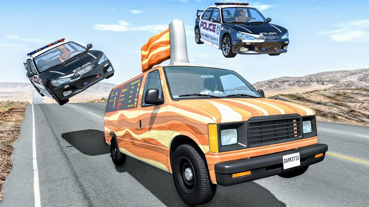 Crazy Police Chases #67 - BeamNG Drive Crashes