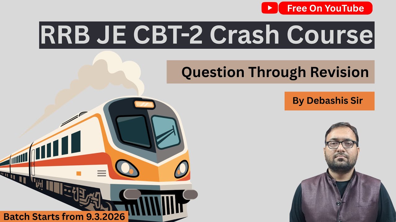RRB JE CBT-2 Free Batch Announcement I Hinglish Medium