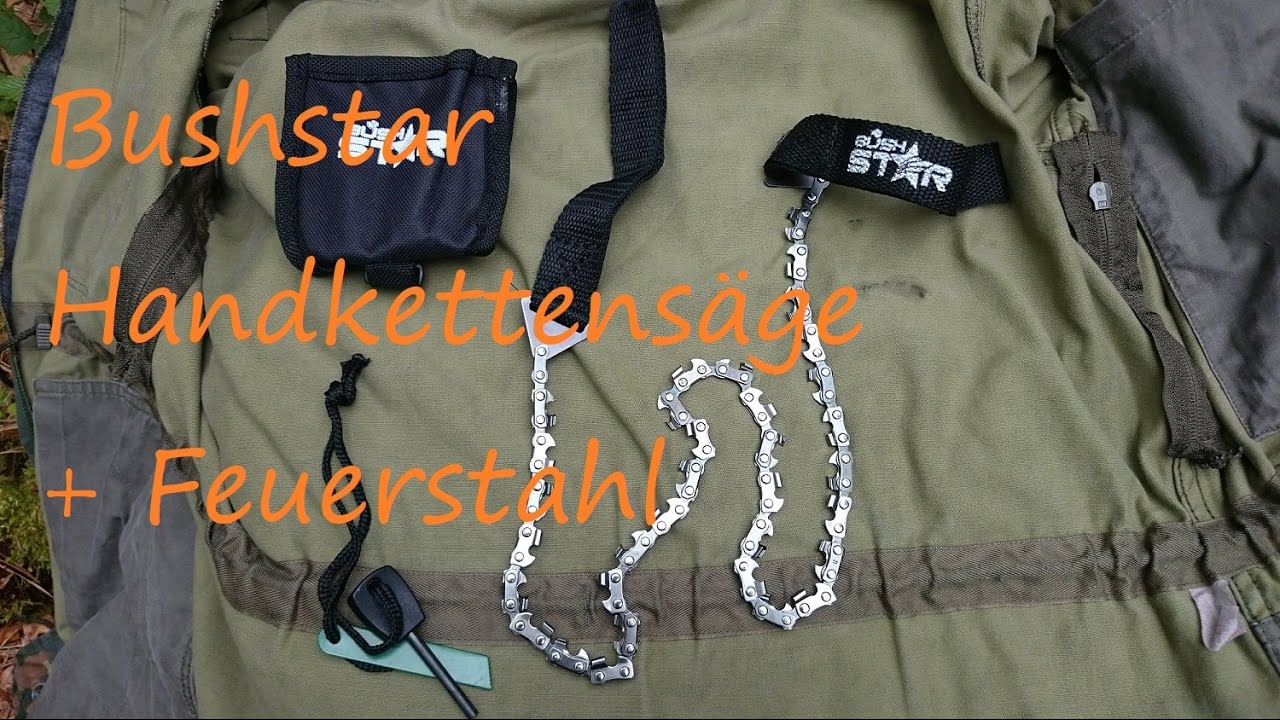 Outdoor Ausrüstung | Bushstar Handkettensäge inkl. Firesteel