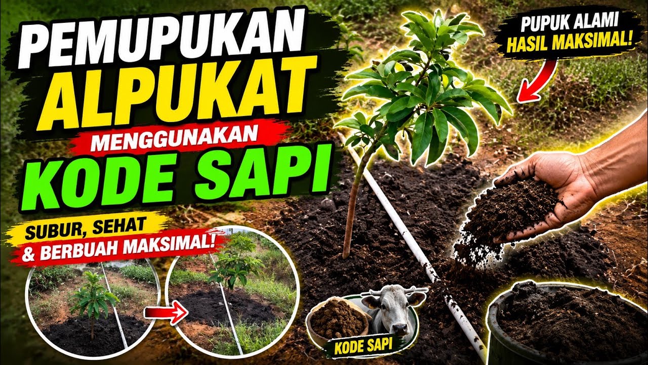 Pemupukan Alpukat Pakai Kohe