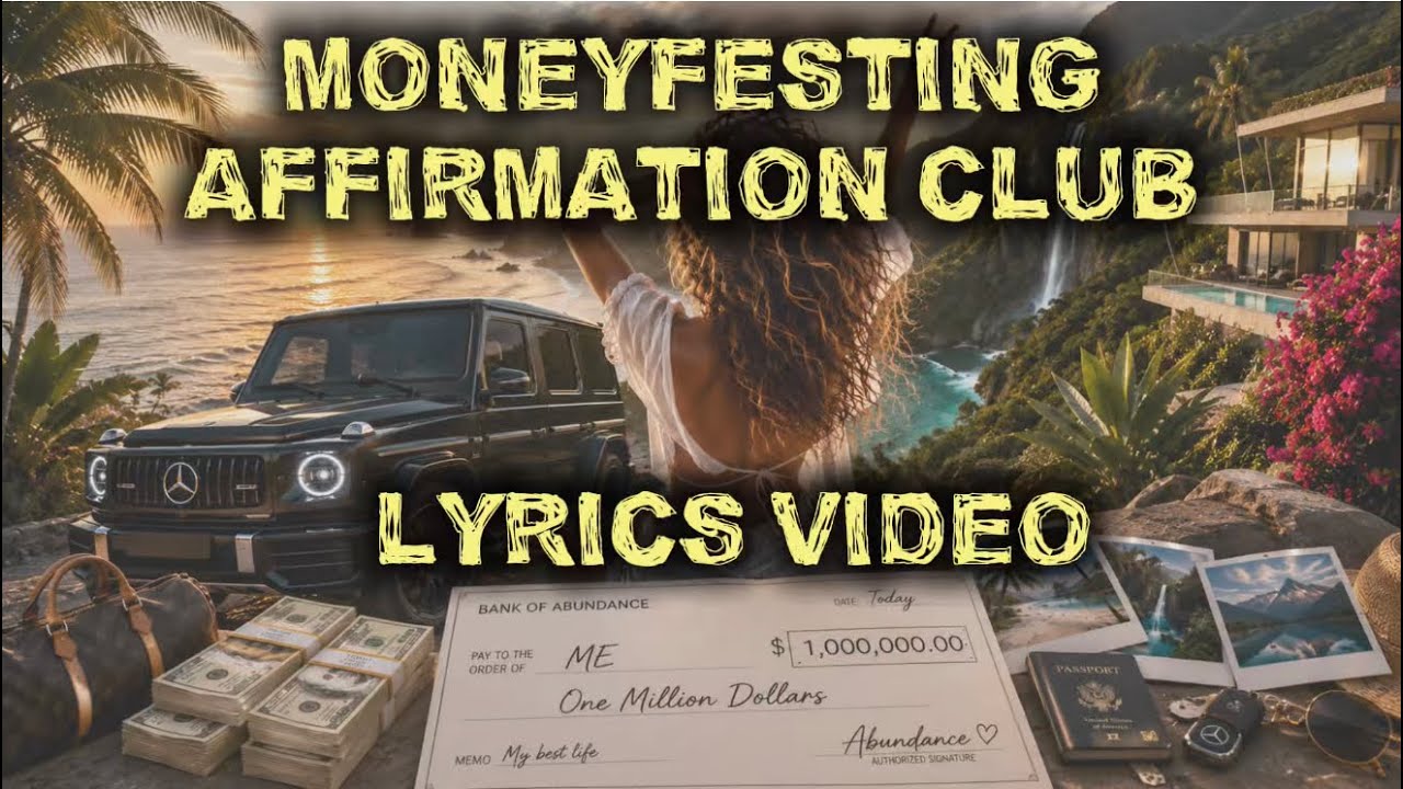 Moneyfesting - Affirmation Club LYRICS |song that helps attract abundance, money and rise vibrations