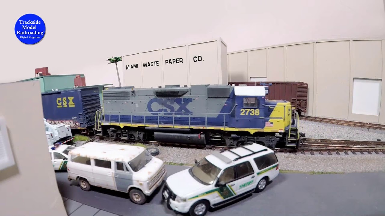 CSX GP-38-2 switches industries in Miami Florida, Episode 02, Trackside Model Railroading