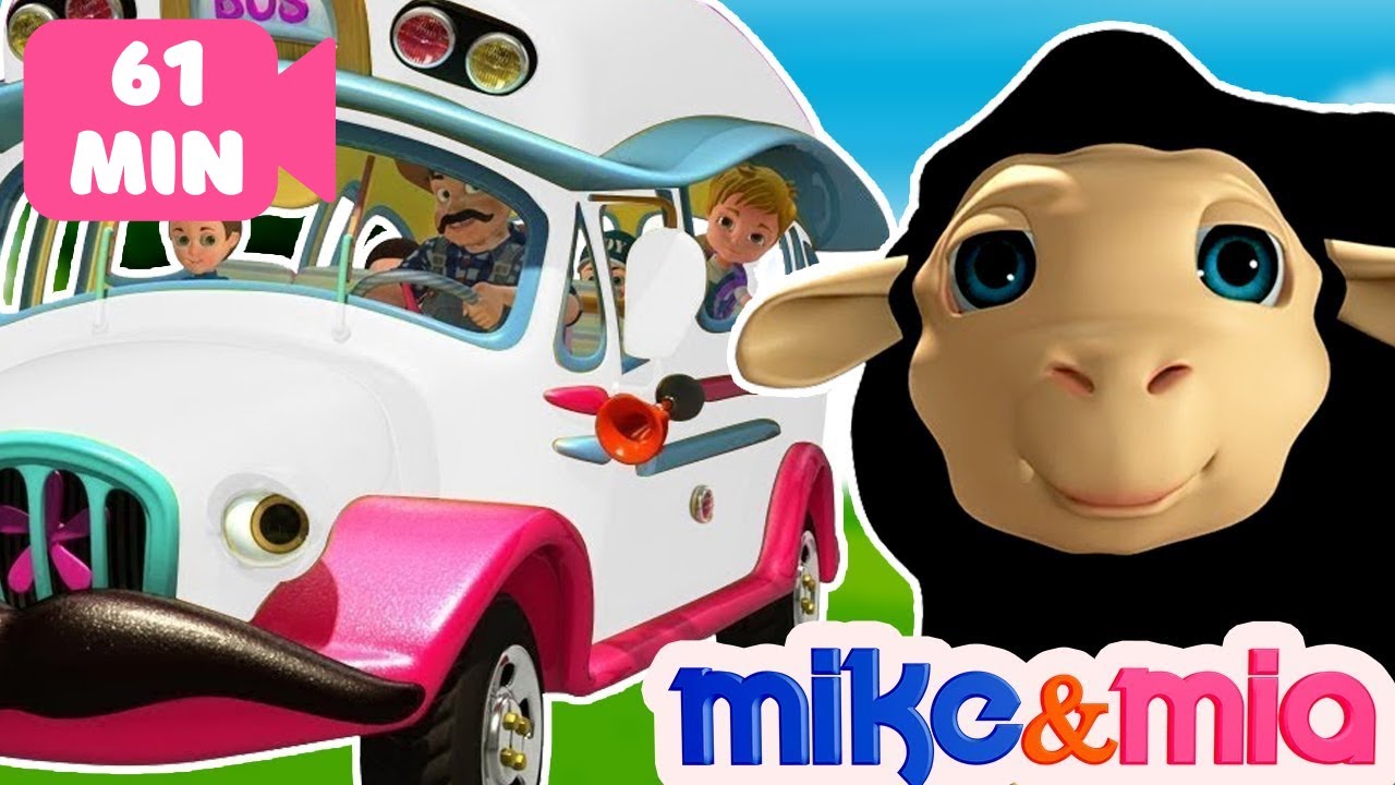 Wheels on the Bus | White Bus Song | Nursery Rhymes for Children | Kids Songs by Mike and Mia