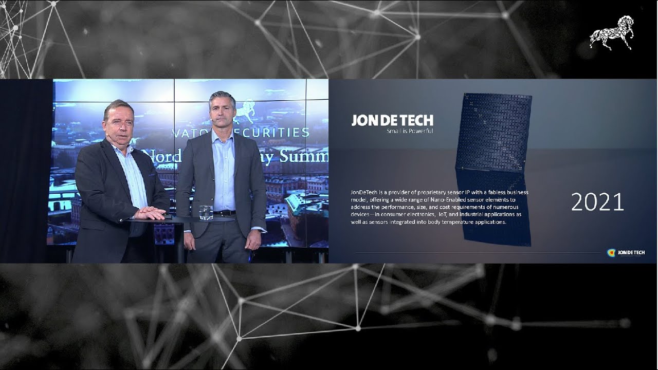 JonDeTech Sensors - Vator Securities Nordic Tech Day Summit