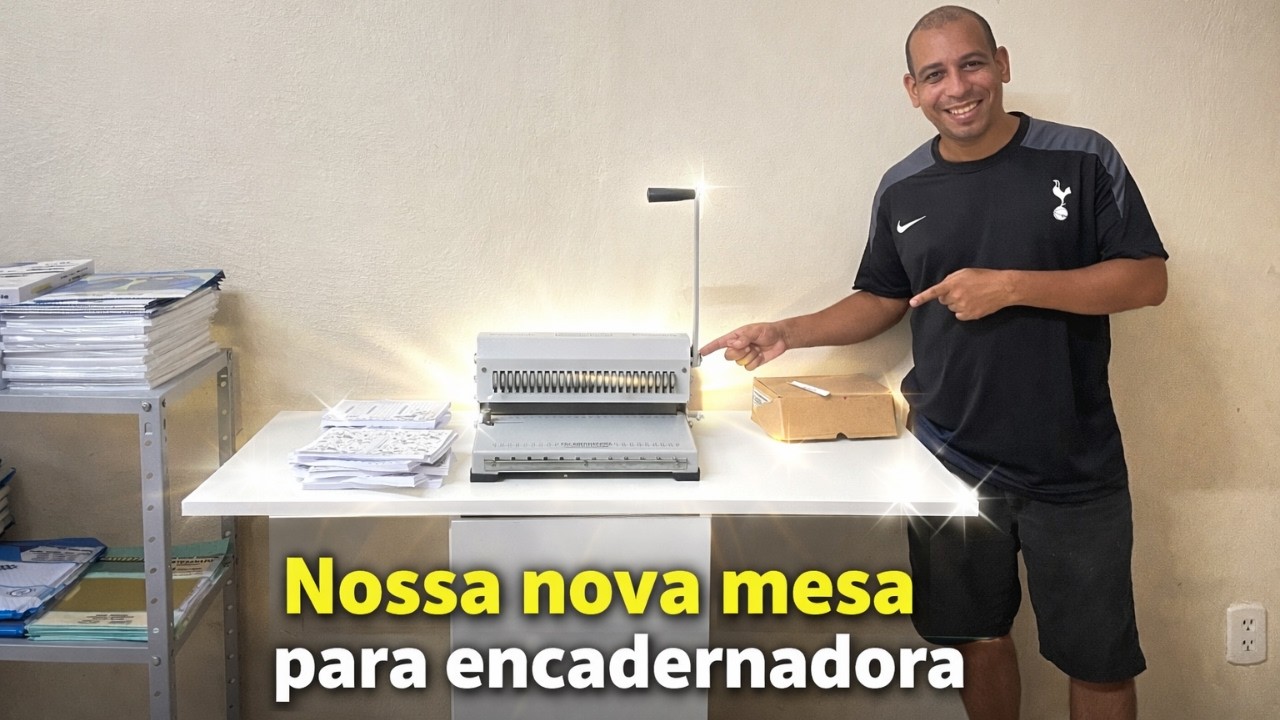 Nossa Nova Mesa para Encadernadora/Como Enviamos Etiquetas Escolares 📦✂️