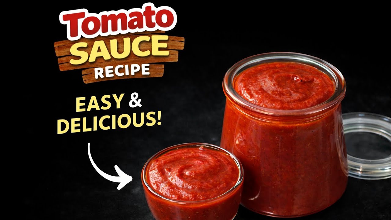 🍅 Homemade Tomato Sauce Recipe | Easy & Tasty Tomato Ketchup | 