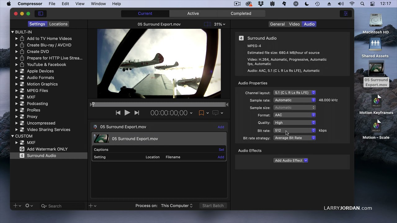 Apple Compressor: How to Compress 10-bit HEVC Video with Surround Sound