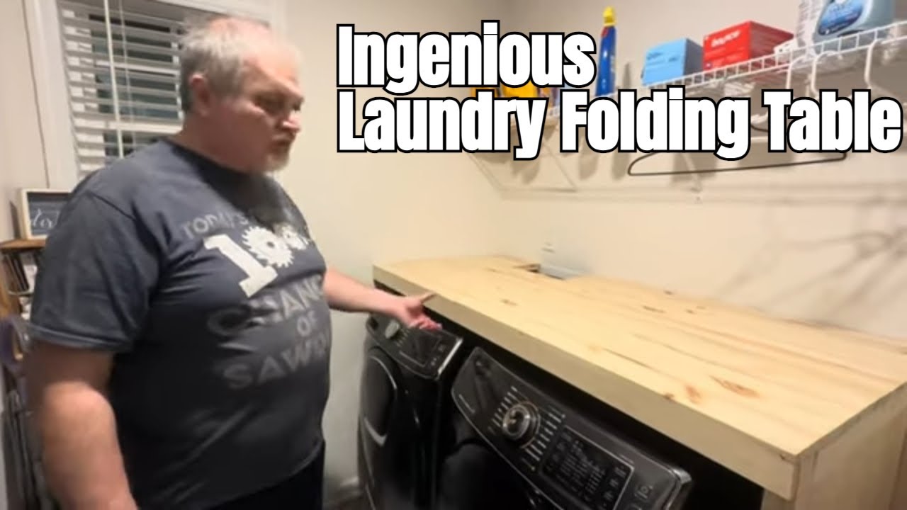 Ingenious DIY Folding Table for Your Laundry Room – Easy Build in One Afternoon! 🛠️