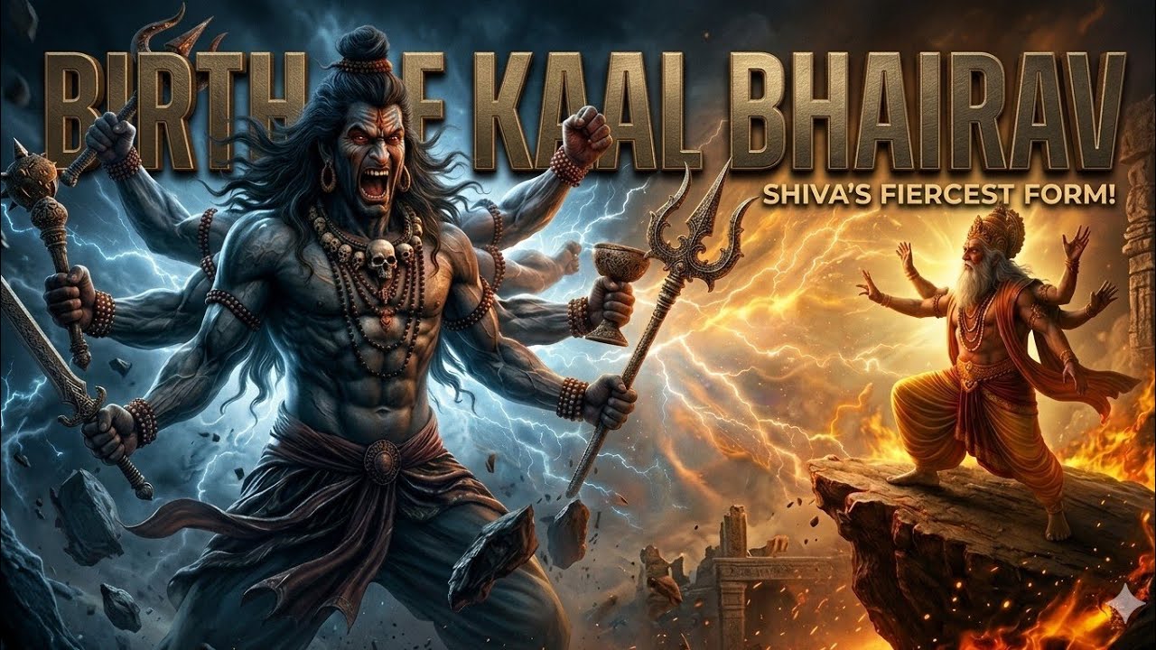 Why Did Shiva Cut Off Brahma’s Head? 😱 The Shocking Birth of Kaal Bhairav!