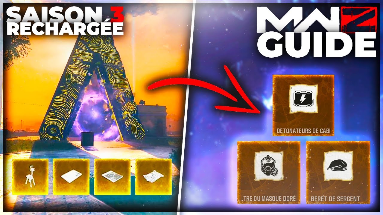 GUIDE du SECRET de l'ÉTHER NOIR de la SAISON 3 de MWZ: Schéma du BÉRÊT, DÉTONATEUR & FILTRE EN OR