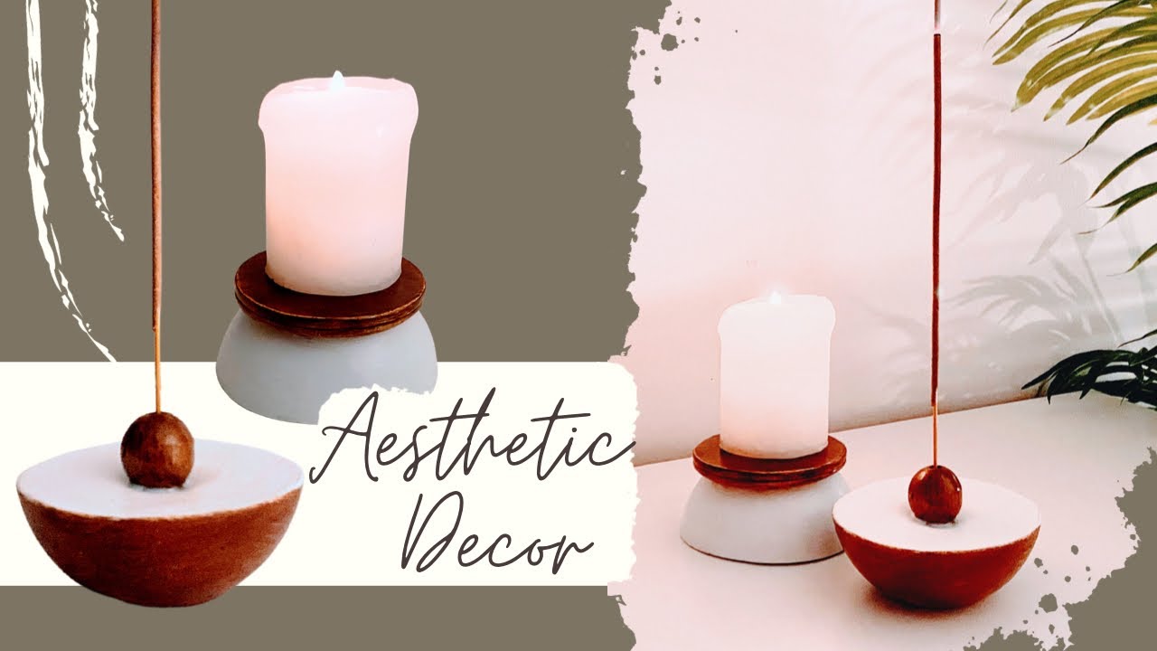 IDEIAS Incr&iacute;veis | Porta Velas e Porta Incenso | DIY Concreto | Aesthetic Decor |
