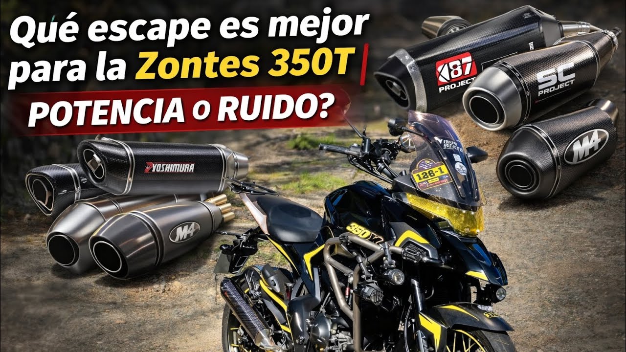 Que Escape Es Mejor  Para La Zontes 350t|Potencia o Ruido🤯