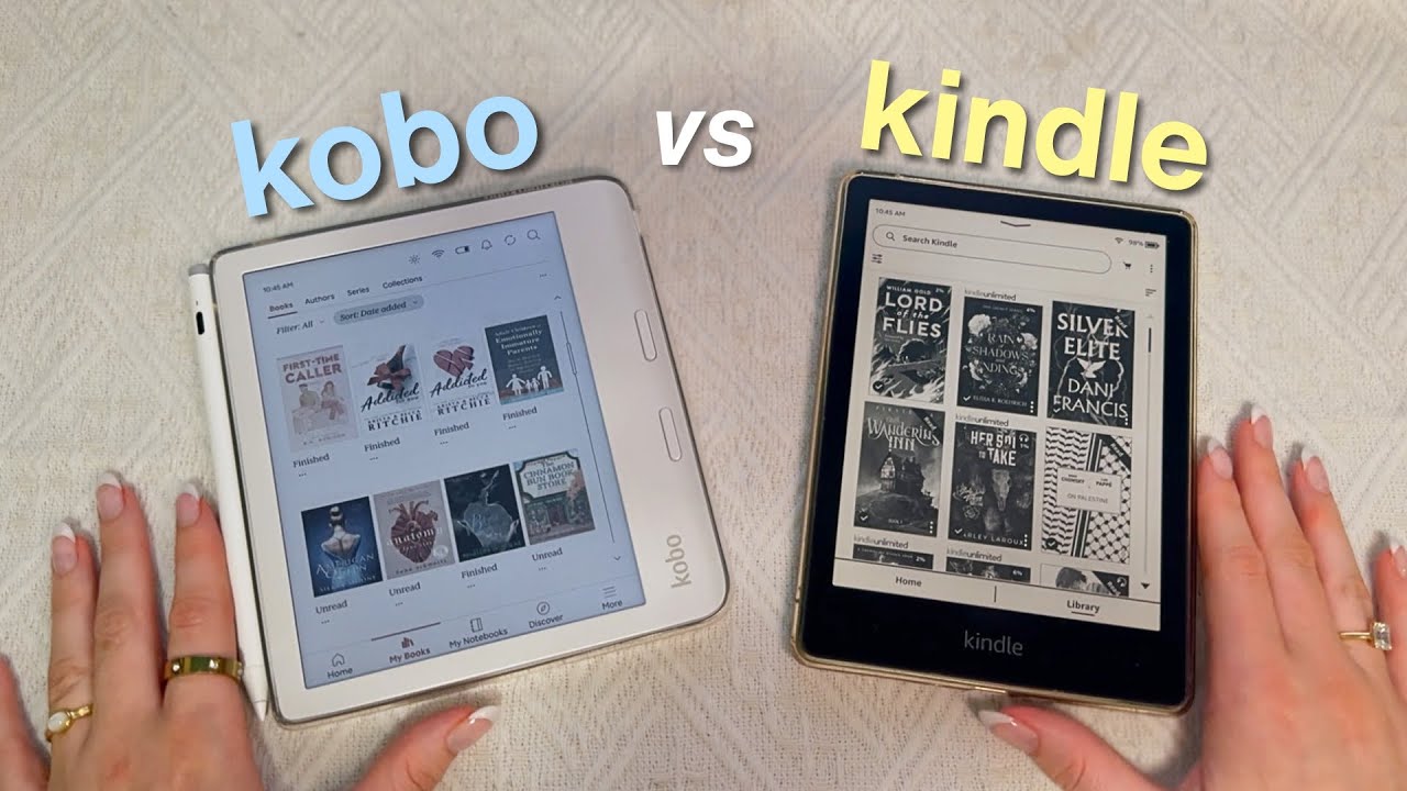 ASMR all about my e-readers 🤍📲 KINDLE paperwhite vs KOBO libra color