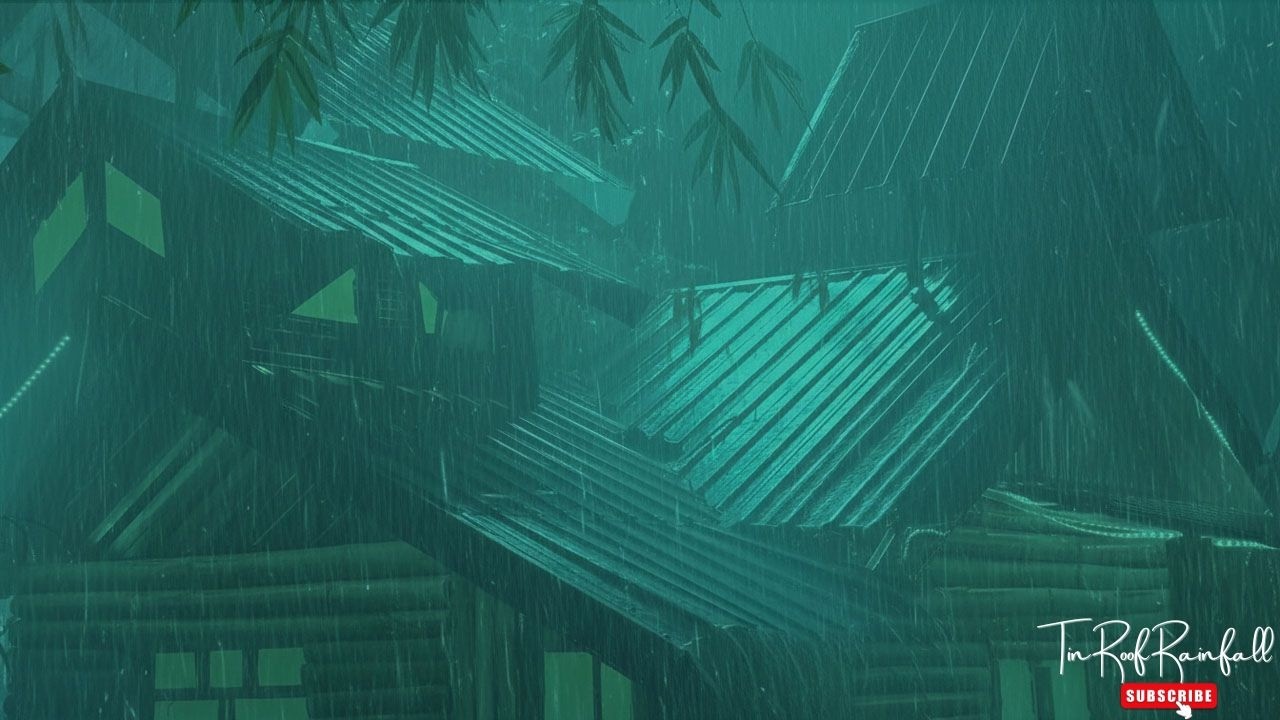 Beat Sleepless Nights with Heavy Rain and Rolling Thunder Sounds 🌧️ Deep Sleep & Insomnia Relief