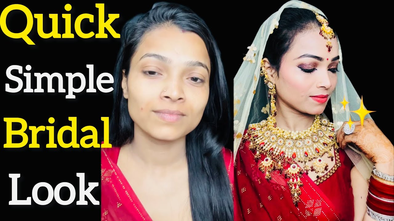 🔥 Quick Simple Easy Bridal Makeup | Long Lasting Tutorial @bindaasanjal 