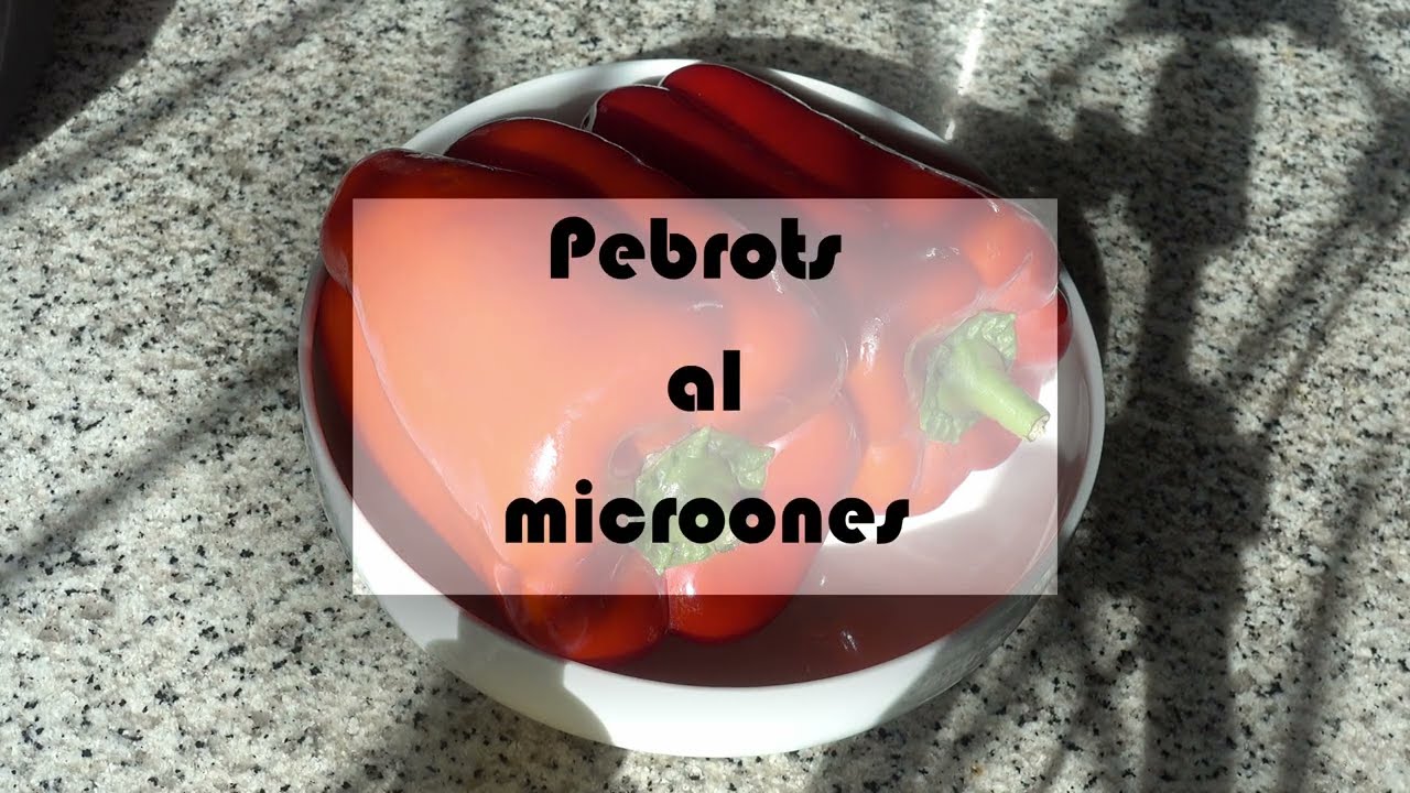 Pebrots escalivats al microones amb el Cuiner Mut