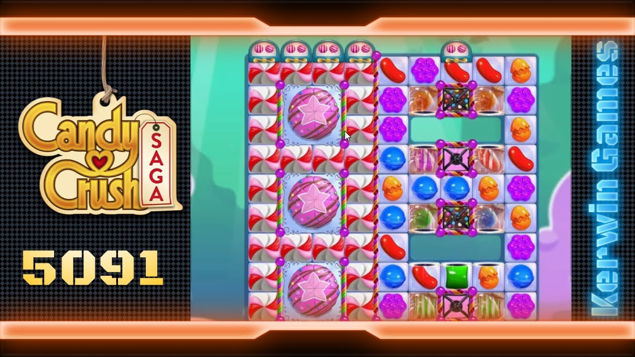 Candy Crush Saga Level 5091 Replay - No Boosters